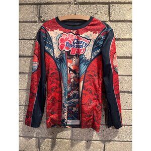 U District Cherry Blossom Half Marathon Long-Sleeve Shirt Unisex XS Red & Navy A